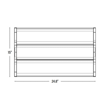 LED Linear High Bay, 2ft, 185W/155W/135W, Selectable Wattage & CCT, 27700 Lumens